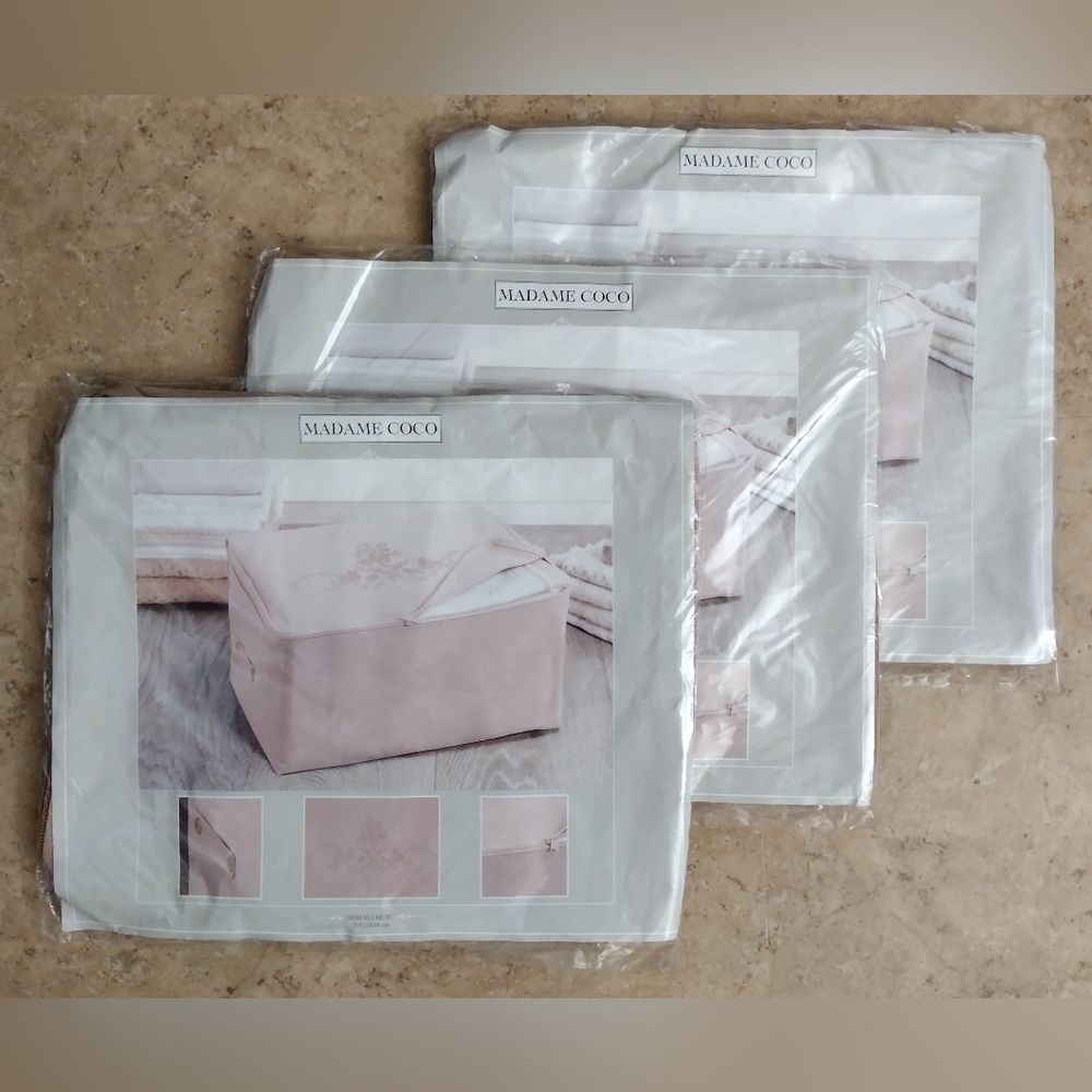 3 Madame Coco Zippered Storage Bags